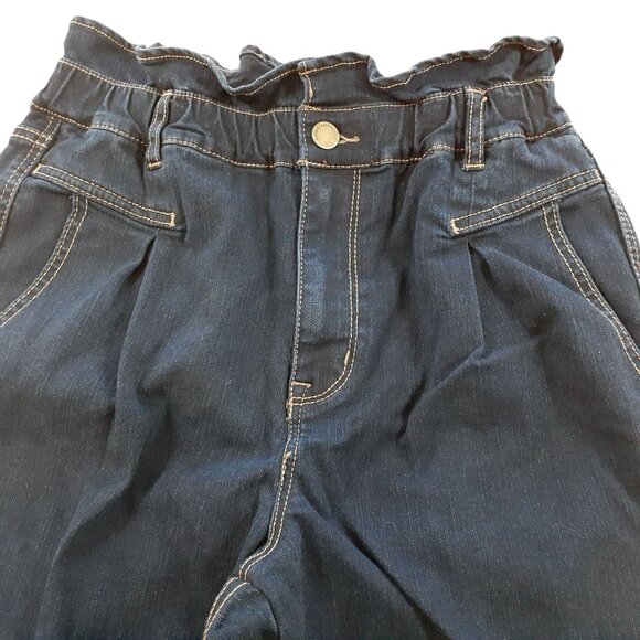 Vintage America Denim - Vintage America Paperbag Waist Ankle Jeans Womens Size 8 Regular Denim Blue